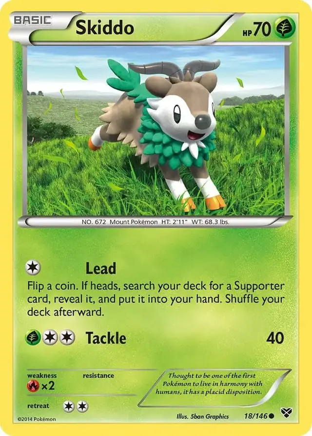 Skiddo [Reverse Holo] - Pokemon XY #18