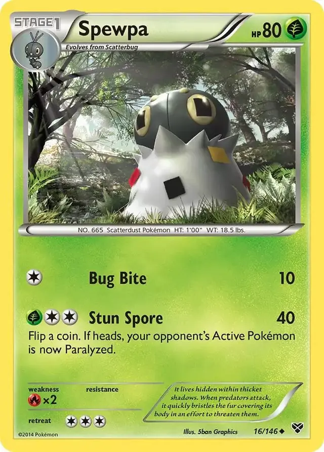 Spewpa [Reverse Holo] - Pokemon XY #16