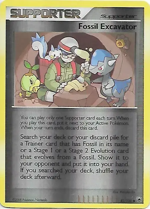 Fossil Excavator [Reverse Holo] - Pokemon Majestic Dawn #82