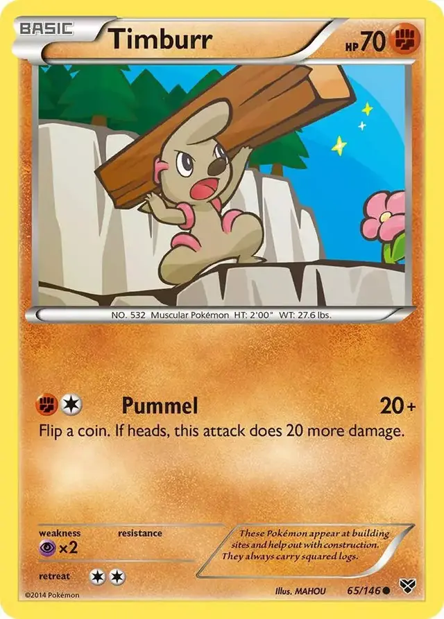 Timburr [Reverse Holo] - Pokemon XY #65