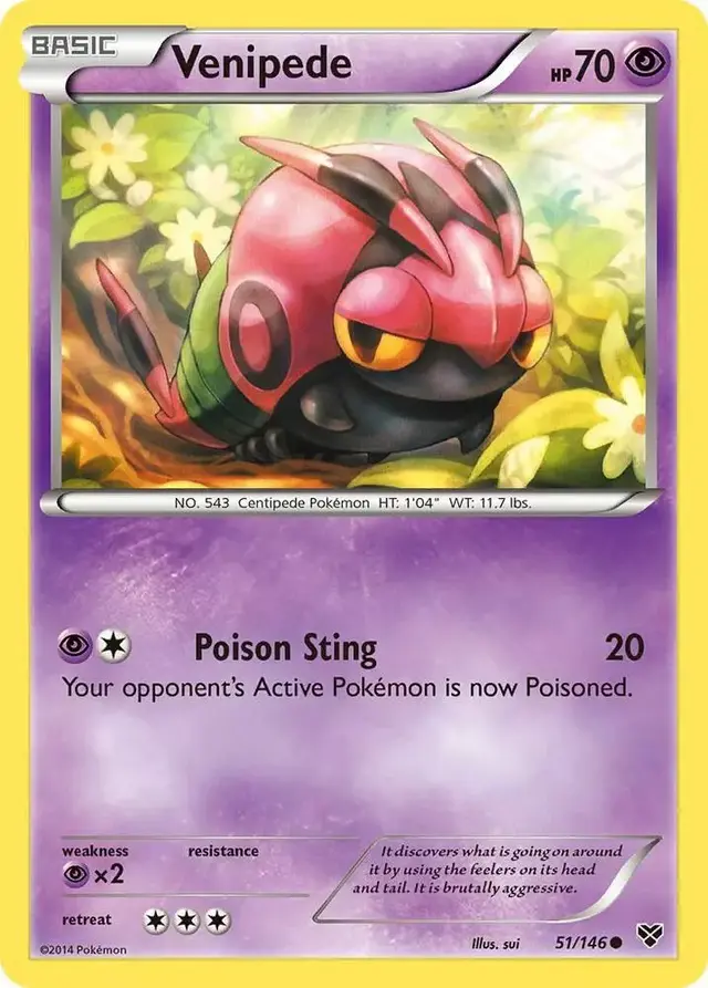 Venipede [Reverse Holo] - Pokemon XY #51
