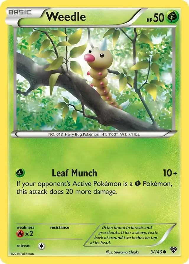 Weedle [Reverse Holo] - Pokemon XY #3