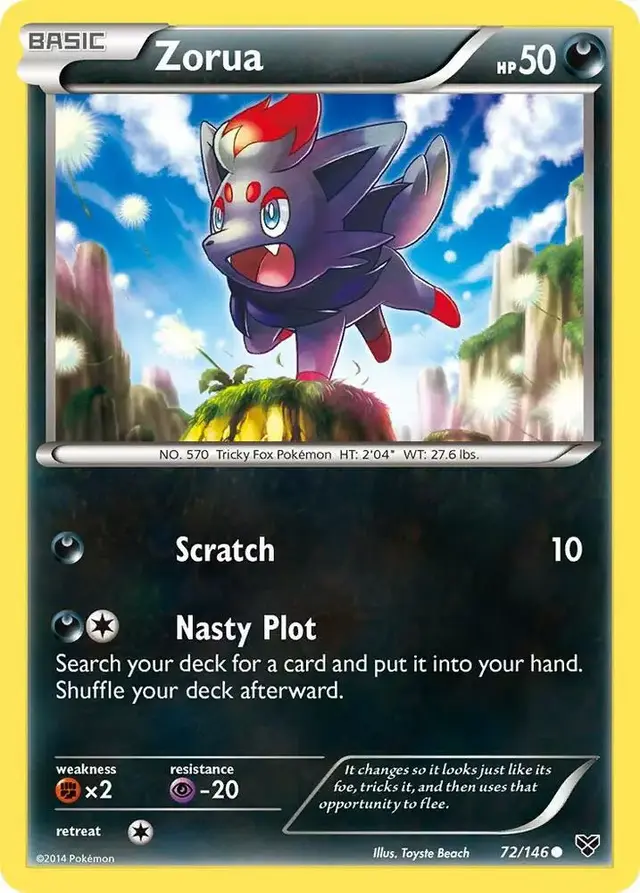 Zorua [Reverse Holo] - Pokemon XY #72