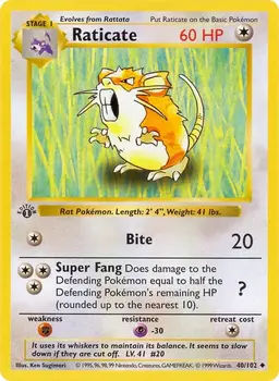 Raticate [1st Edition] - Pokemon Base Set