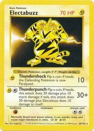 Electabuzz [Shadowless] - Pokemon Base Set #20