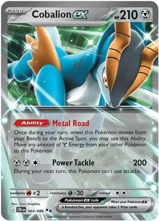 Cobalion ex - Pokemon Chaos Rising #64