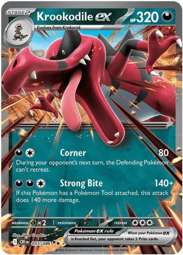 Krookodile ex - Pokemon Chaos Rising #55