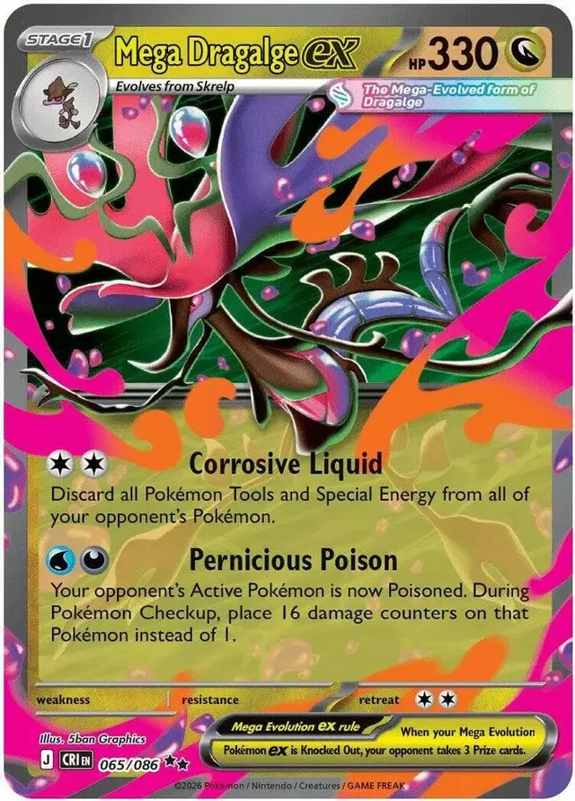 Mega Dragalge ex - Pokemon Chaos Rising #65