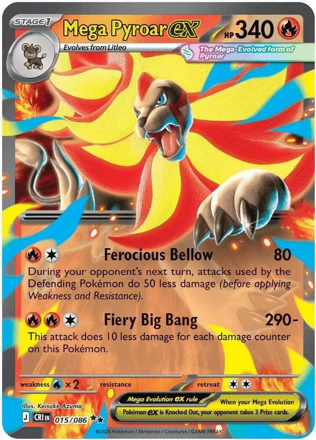 Mega Pyroar ex - Pokemon Chaos Rising #15