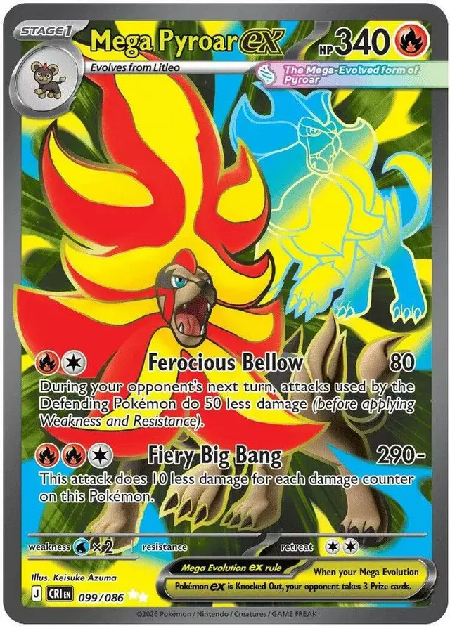 Mega Pyroar ex - Pokemon Chaos Rising #99
