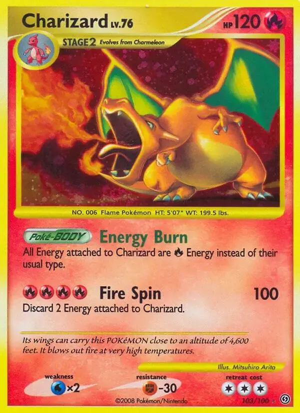 Pokemon Stormfront set - most valuable card artwork (Charizard)