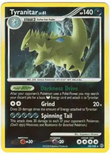 Tyranitar [Cosmos Holo] - Pokemon Stormfront #30
