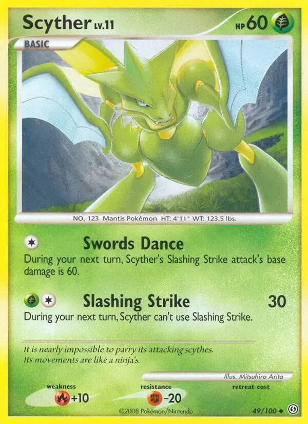 Scyther - Pokemon Stormfront #49