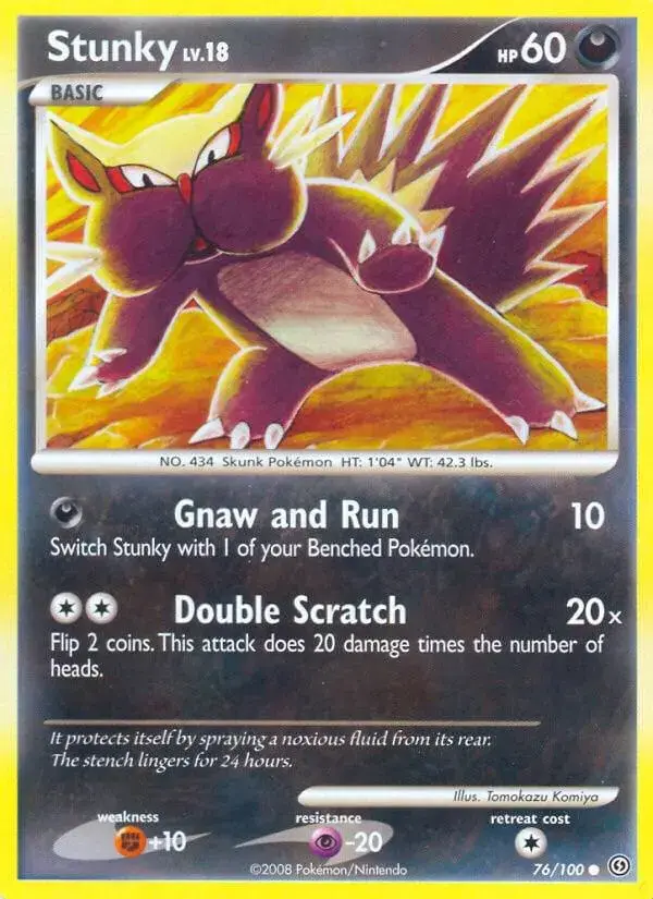 Stunky - Pokemon Stormfront #76