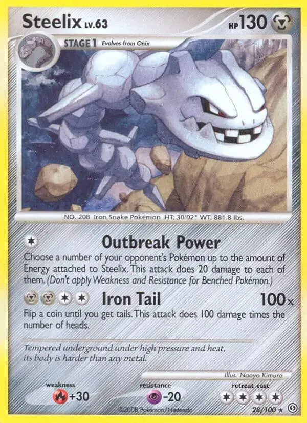 Steelix - Pokemon Stormfront #28