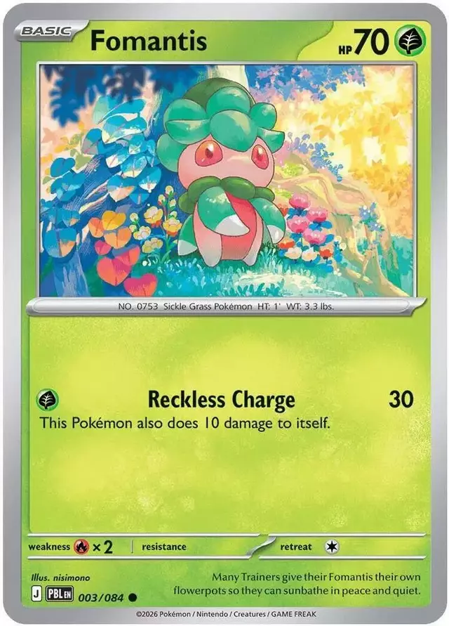Fomantis - Pokemon Pitch Black #3