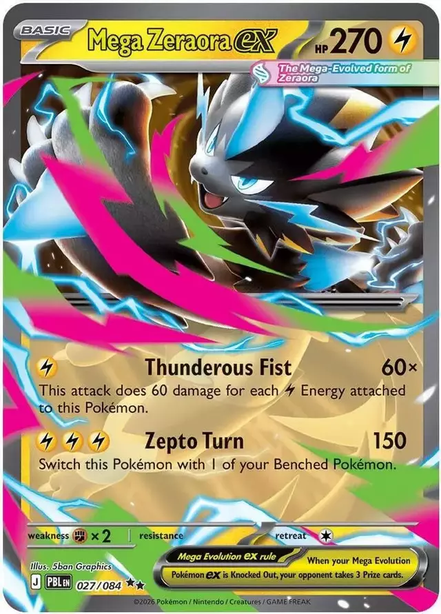 Mega Zeraora ex - Pokemon Pitch Black #27