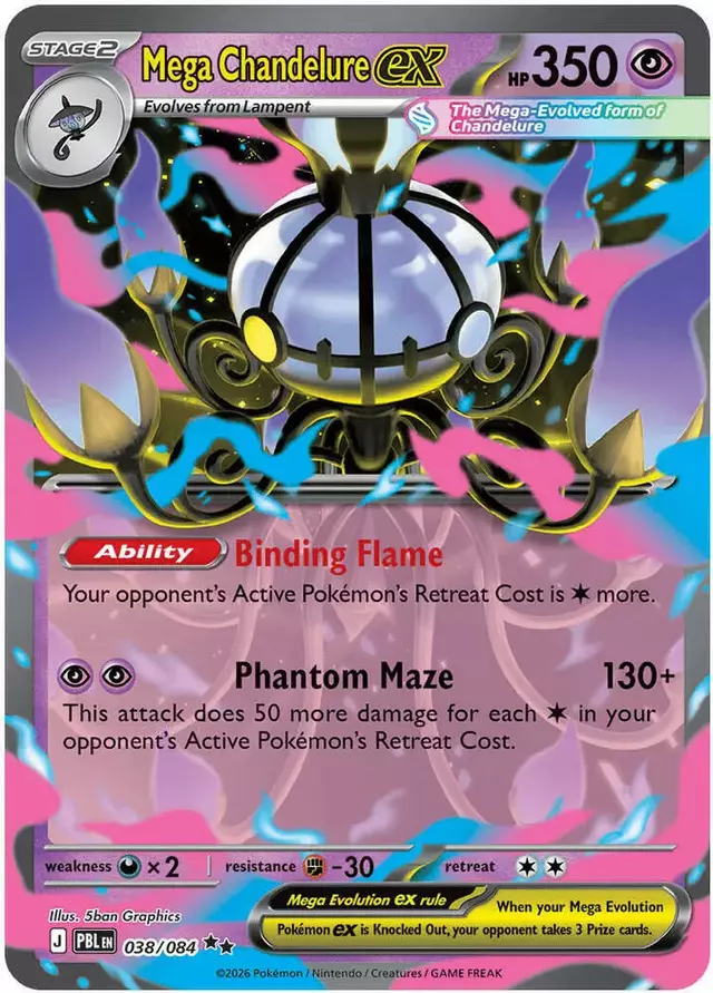 Mega Chandelure ex - Pokemon Pitch Black #38