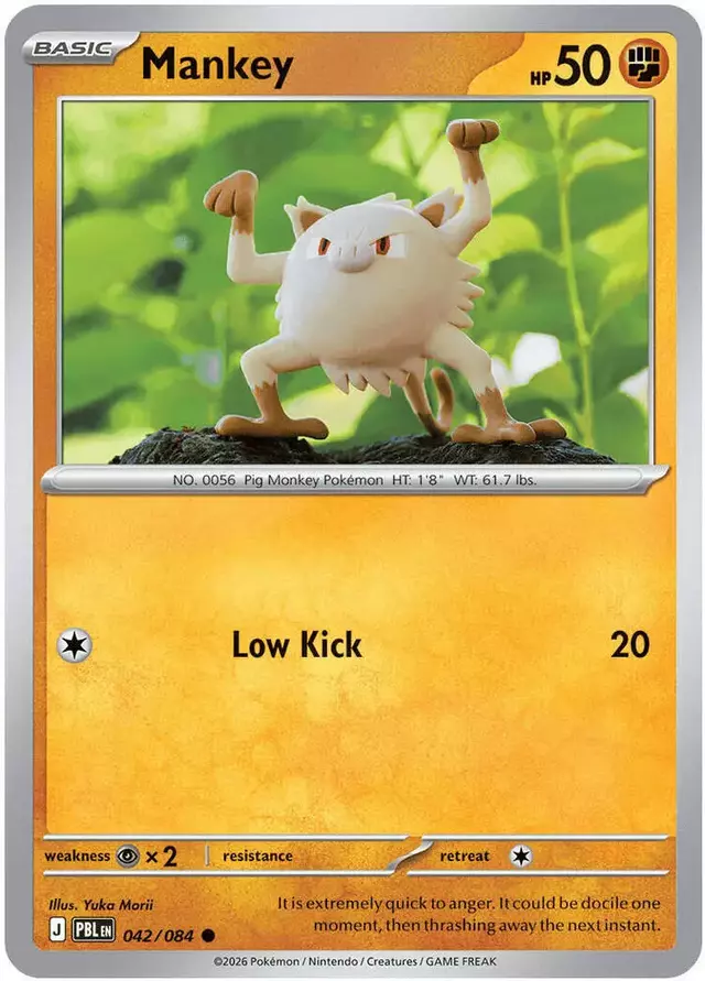 Mankey [Reverse Holo] - Pokemon Pitch Black #42