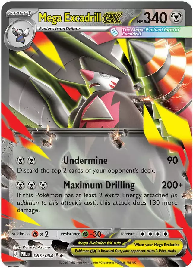 Mega Excadrill ex - Pokemon Pitch Black #65