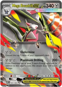 Mega Excadrill ex 65 - Pokemon Pitch Black