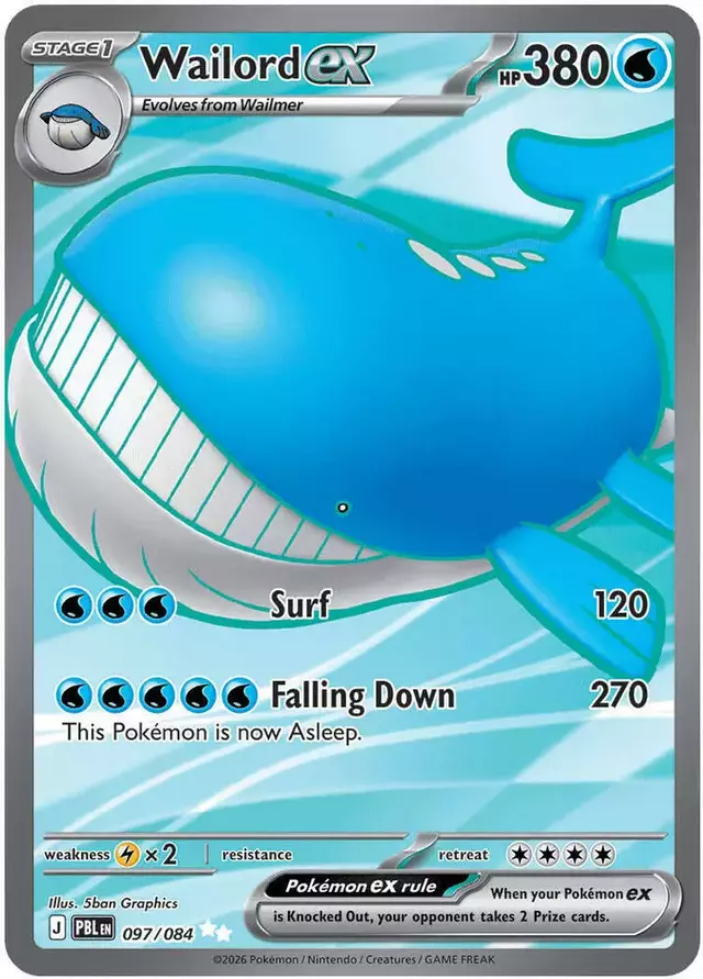 Wailord ex - Pokemon Pitch Black #97