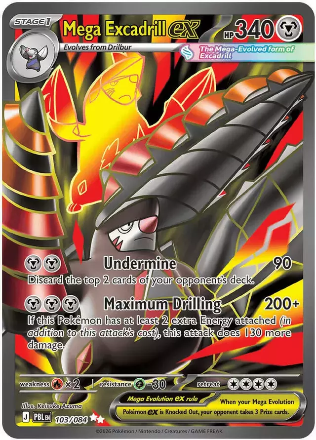 Mega Excadrill ex #103 - Pokemon Pitch Black