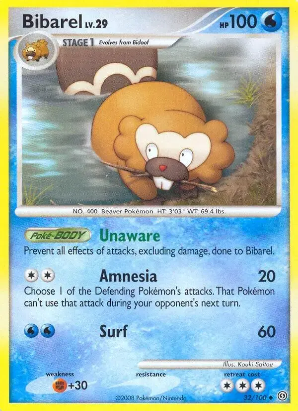 Bibarel - Pokemon Stormfront #32