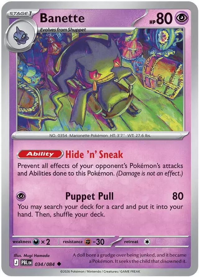 Banette [Reverse Holo] - Pokemon Pitch Black #34