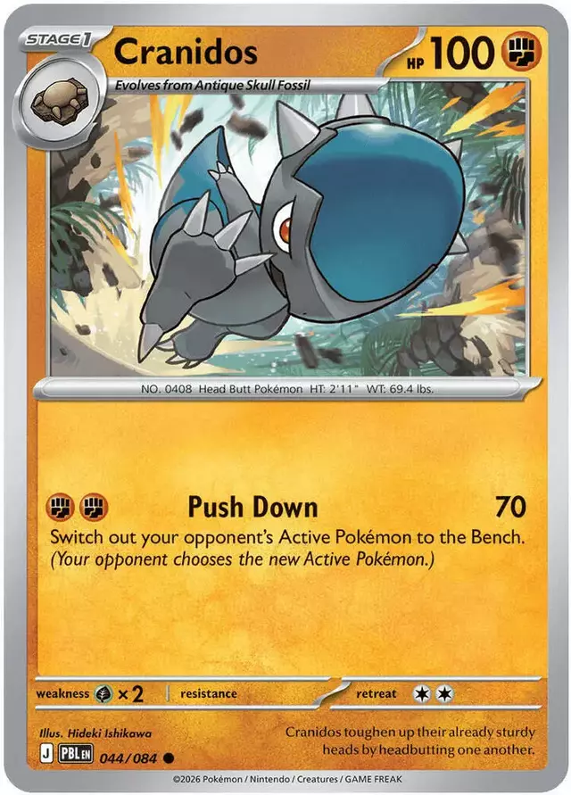 Cranidos [Reverse Holo] - Pokemon Pitch Black #44