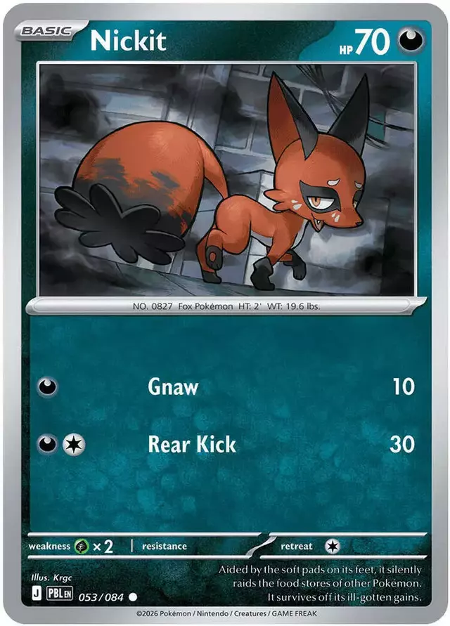 Nickit - Pokemon Pitch Black #53