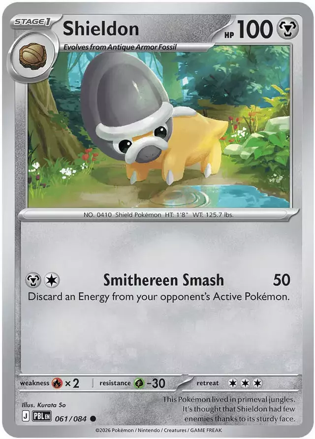 Shieldon [Reverse Holo] - Pokemon Pitch Black #61
