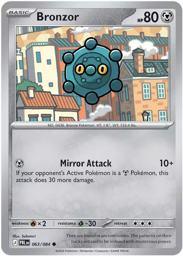 Bronzor [Reverse Holo] - Pokemon Pitch Black #63
