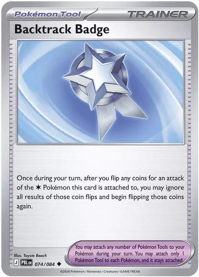 Backtrack Badge - Pokemon Pitch Black #74