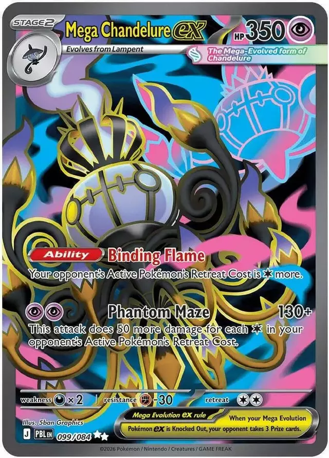 Mega Chandelure ex - Pokemon Pitch Black #99