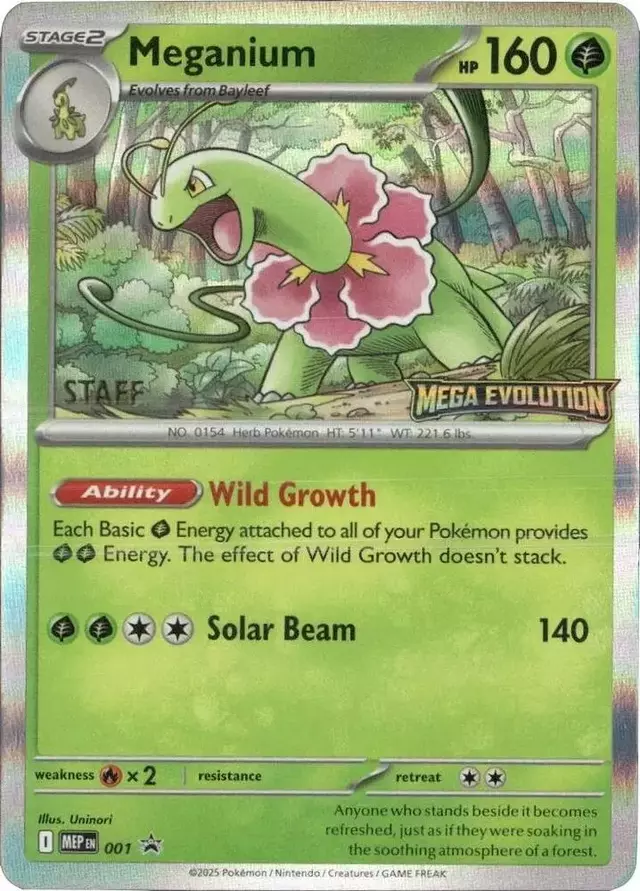 Meganium - 001 [Staff] - Pokemon Mega Evolution Promo #1