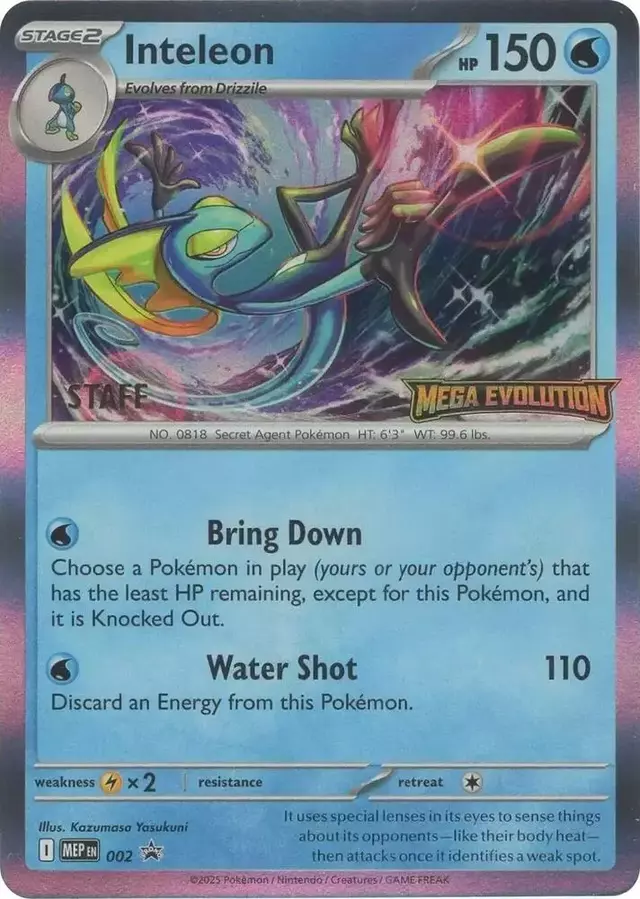 Inteleon - 002 [Staff] - Pokemon Mega Evolution Promo #2