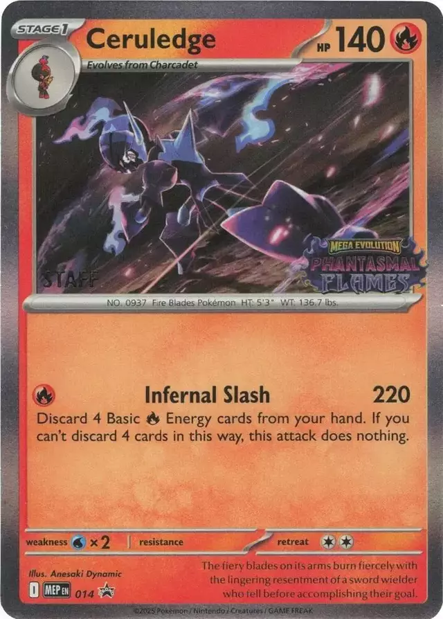Ceruledge - 014 [Staff] - Pokemon Mega Evolution Promo #14