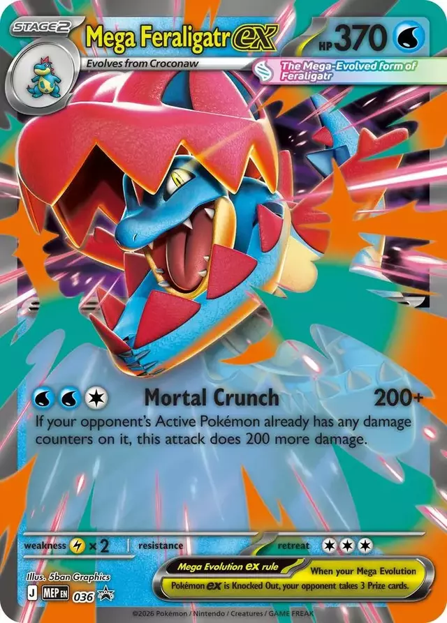 Mega Feraligatr ex - Pokemon Mega Evolution Promo #36