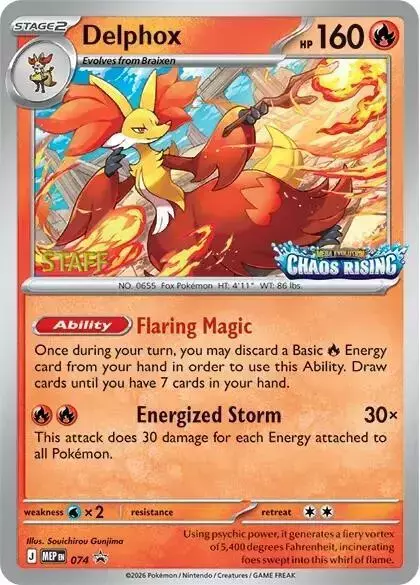 Delphox - 074 [Staff] - Pokemon Mega Evolution Promo #74