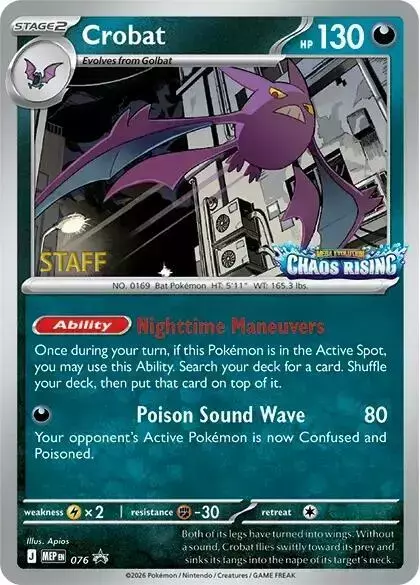 Crobat - 076 [Staff] - Pokemon Mega Evolution Promo #76