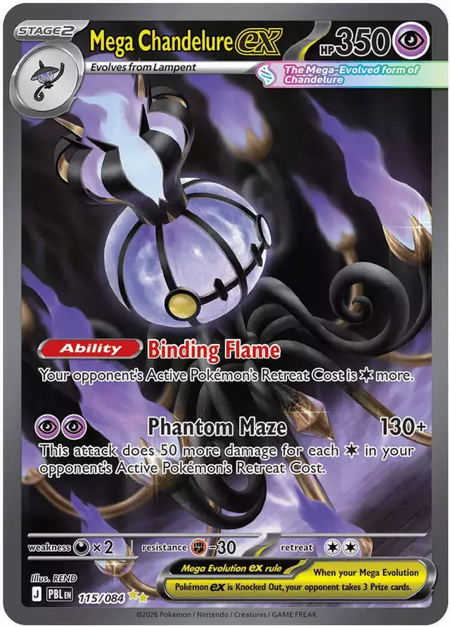 Mega Chandelure ex #115 - Pokemon Pitch Black