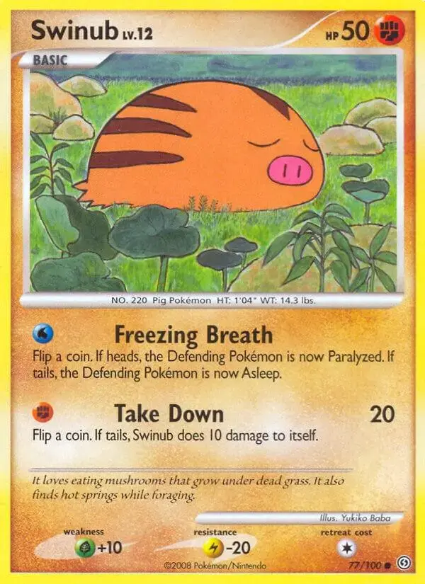 Swinub - Pokemon Stormfront #77