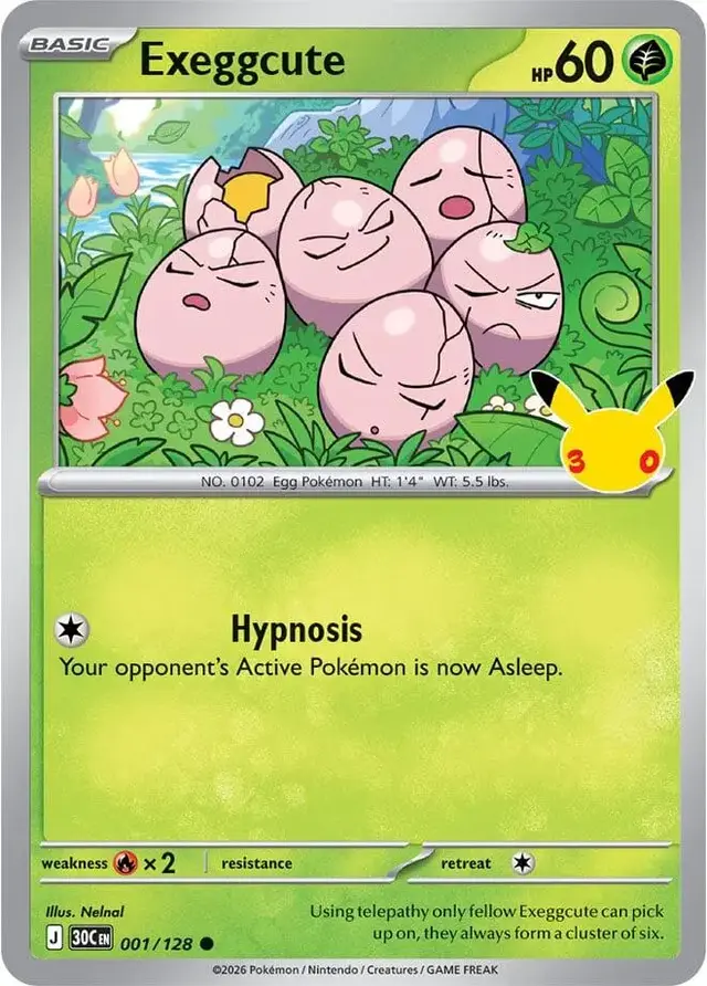 Exeggcute #1 - Pokemon 30th Celebration