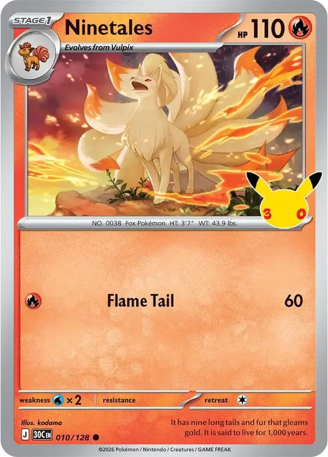 Ninetales #10 - Pokemon 30th Celebration