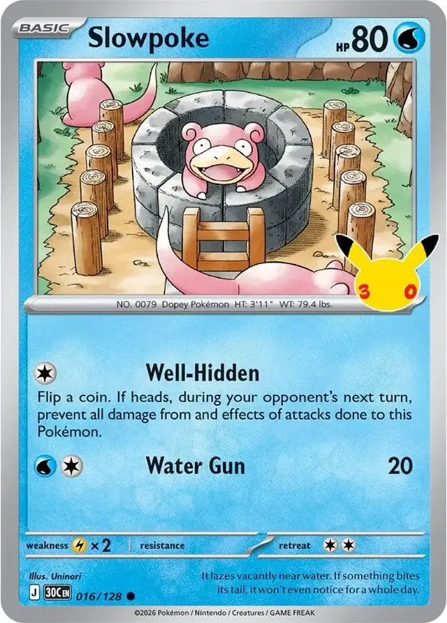Slowpoke #16 - Pokemon 30th Celebration