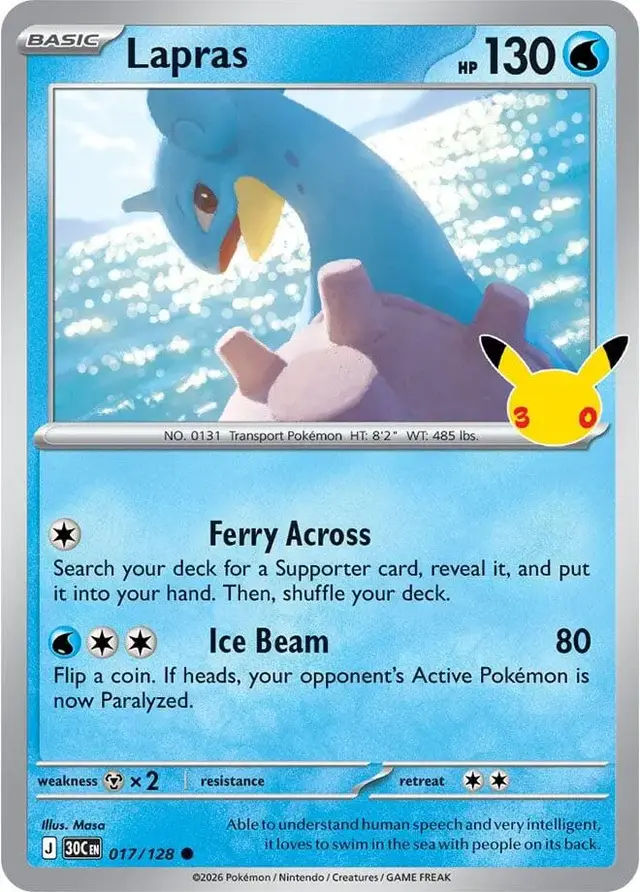 Lapras #17 - Pokemon 30th Celebration
