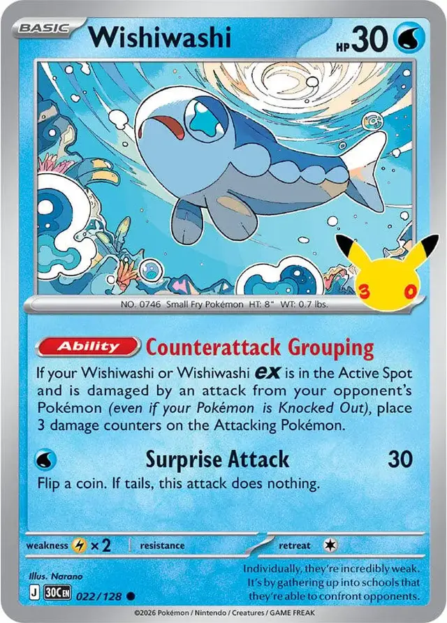 Wishiwashi #22 - Pokemon 30th Celebration