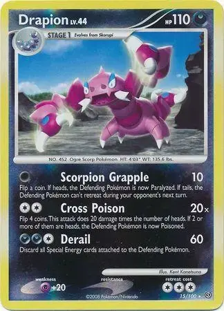 Drapion [Reverse Holo] - Pokemon Stormfront #15