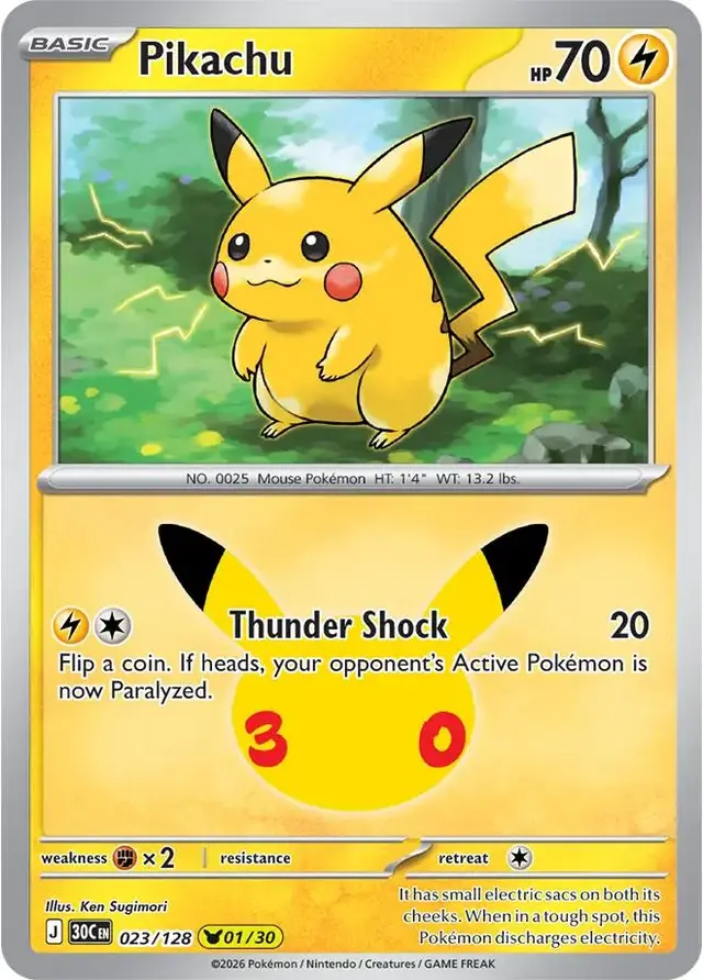Pikachu #23 - Pokemon 30th Celebration